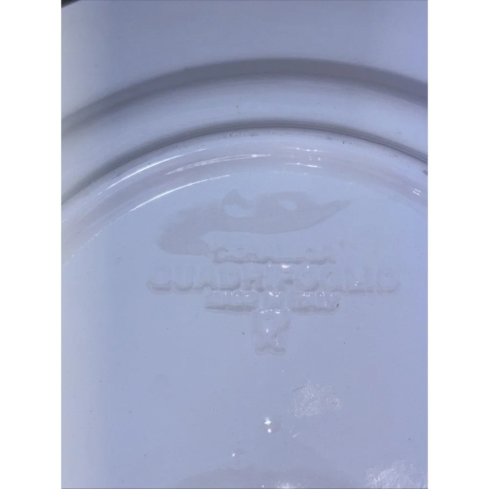 Quadrifoglio Ceramica La Primula Dinner Plate Green Grape Leaves 10.25